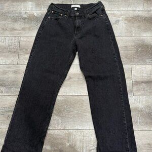 A&F Curve Love Baggy Low Rise Denim